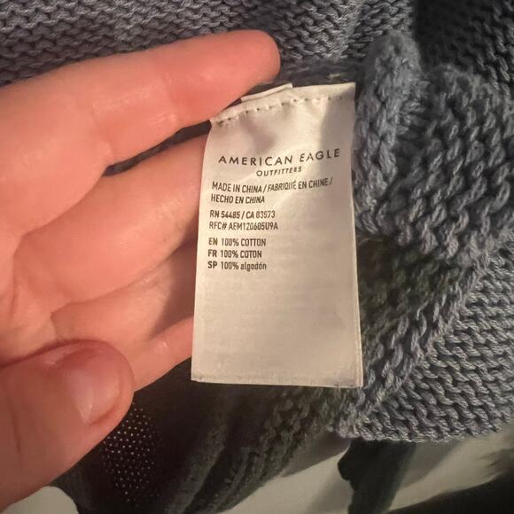 American Eagle Chunky Cropped Colorblock Sweater Size Large - Picture 4 of 8